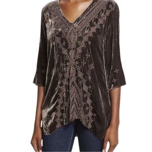 NEW Johnny Was by JWTA Shoba Velvet
Coffee Bean Tunic - XS - NWT